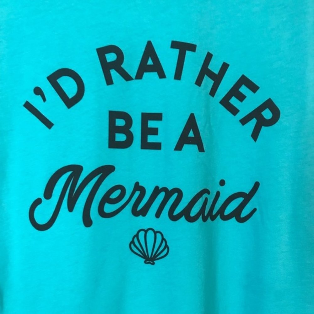 WOUND UP XXXL (21) Teal Green Mermaid Shirt - Picture 2 of 4